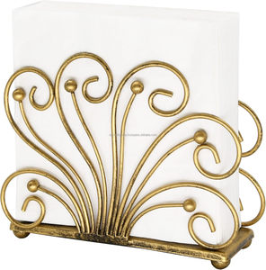 Porte-serviettes en métal de luxe, support de table moderne pour la maison, l'hôtel, le restaurant, design élégant, durable et écologique pour la salle à manger - Product Image 3