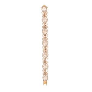 Pulsera de Oro de 14K Glimmer Glee Danta Gems Polki, Joyería de Diseño Tradicional Brillante, Accesorio de Moda Elegante y Ajustable - Product Image 1