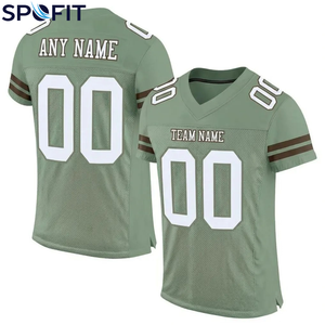 Maillots de football américain personnalisés en gros, respirants, 100 % polyester, t-shirts de football unisexes, dernier design, vêtements d'équipe - Product Image 1