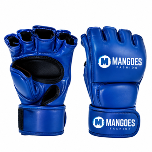 Professional MMA Fight Gloves Half Finger <b>Open</b> Palm Grappling Gloves with Adjustable Wrist Wrap for Training Competition - Product Image 1