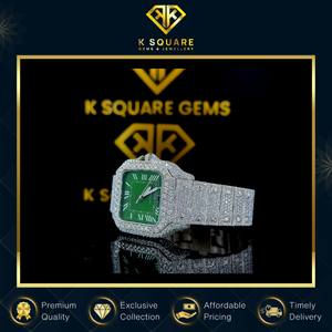 ลดราคาพิเศษ นาฬิกาควอตซ์อัตโนมัติคุณภาพดี หน้าปัดสี่เหลี่ยม สแตนเลสสตีล VVS กันน้ำ ประดับเพชรโมอิสซาไนต์ - Product Image 4