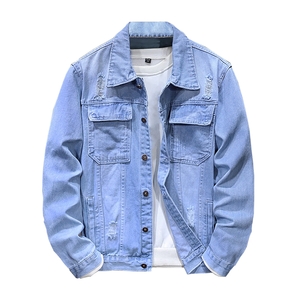Blousons en jean surdimensionnés pour hommes 2026 – Design personnalisé, col rabattu, style délavé – Veste en jean pour hommes du Bangladesh - Product Image 5