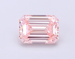 Diamant rose intense fantaisie de 1,24 carat, taille émeraude, cultivé en laboratoire par CVD, clarté VS1, polissage excellent, pierre non montée pour la fabrication de bijoux - Product Image 6
