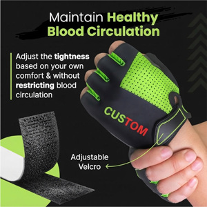 Custom Half Finger Cycling <b>Gloves</b> Breathable Non Slip Riding <b>Gloves</b> Lightweight <b>Grip</b> <b>Gloves</b> for Racing Outdoor - Product Image 4