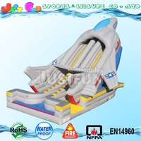 Jeux interactifs de glissade de parcours d'obstacles de transporteur gonflable d'avion pour des événements