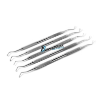 Kit d'instruments manuels Asterium pour le polissage dentaire, double embout, en acier inoxydable, pour la finition des composites et des obturations