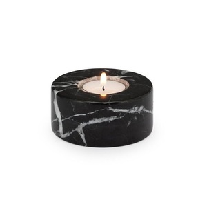 Handmade Marble Stone Candle Holder Set Round Shape Eco-Friendly & Heat Resistant Durable Empty Design for Home Decor - Product Image 6