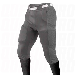 Mens Black Padded American Football Pants Buckle Closure Mesh Breathable <b>Athletic</b> Practice Game Performance Sportswear export - Product Image 3