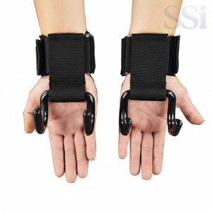 ตะขอเกี่ยวสำหรับออกกำลังกายในยิม พร้อมสายรัดข้อมือแบบมีแผ่นรอง ตะขอเหล็กสำหรับเดดลิฟท์ ดึงข้อ และการฝึกยกน้ำหนักมาก - Product Image 4