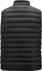 Men Winter Puffer <b>Vest</b> Sleeveless Quilted Windproof Zip Up Warm Casual Outerwear <b>Black</b> Stand Collar - Product Image 2