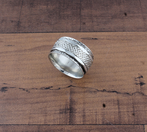 Wholesale 925 Sterling <b>Silver</b> Spinner <b>Ring</b> Handmade Meditation Fidget <b>Ring</b> Anxiety Relief Spinning Band for Women <b>Men</b> Jewelry - Product Image 2