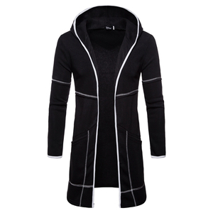 D0802ME80 Winter Knitted Digital Printing Lined Eco-Friendly <b>Long</b> Style Solid Color Big Pocket New Style <b>Hoodie</b> Fashion - Product Image 2