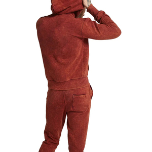 Chándal Ligero con Capucha para Hombre, de Poliéster/Algodón, Color Sólido, Manga Larga, Cierre con Cordón, Bolsillos Laterales, Ropa Casual de Otoño - Product Image 2