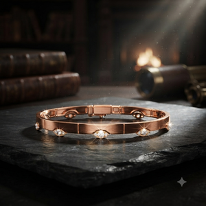 Luxury Rose Gold Lab Grown Diamond Bezel <b>Set</b> Marquise <b>Bangle</b> Bracelet Minimalist Fine Jewelry for Women - Product Image 1