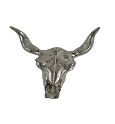 Алюминиевая металлическая коровья голова, настенная скульптура для домашнего декора по оптовой цене