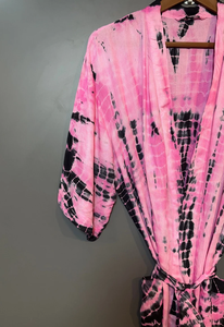 Bata Kimono con Estampado de Dibujos Animados para Mujer, de Algodón Suave y Transpirable, Camisón de Verano Hecho a Mano, ODM, Cuello en V, Cintura Elástica, Largo hasta la Rodilla - Product Image 4