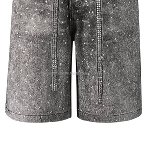 Shorts en jean de coton amples personnalisés pour hommes, imprimés, décontractés, pour le sport, le basketball et la boxe – Vente en gros - Product Image 6