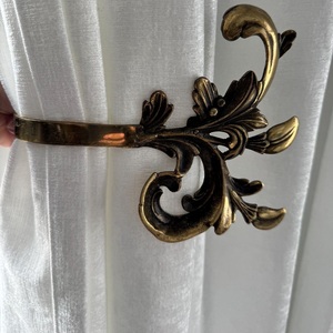 Attache de rideau haut de gamme en métal, attache de rideau de luxe, support de rideau de fenêtre pour maison et hôtel, en laiton et aluminium - Product Image 2