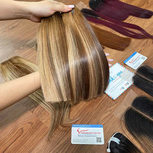 Extensiones de cabello vietnamita de trama de máquina recta de hueso de color a precio de fábrica, súper sedoso, suave, sin enredos, grande en Stock - Product Image 6