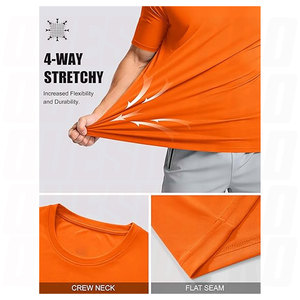 เสื้อยืดแขนสั้นผู้ชาย UPF 50+ แห้งเร็ว สำหรับออกกำลังกาย วิ่ง ว่ายน้ำ ป้องกันผิว ระบายอากาศ น้ำหนักเบา - Product Image 4