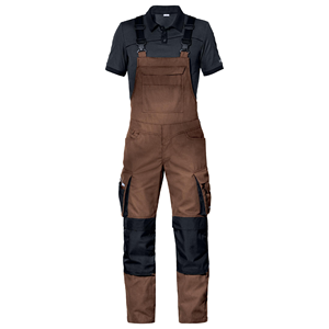 Peto vaquero marrón para hombre, color liso, peso medio, ropa de trabajo, corte regular de primavera con bolsillos - Product Image 2