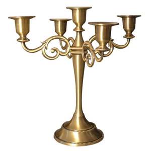 Luxury Artistic Metal Candelabra For Elegant Event Decoration With Vintage Inspired Ornamental Design - Product Image 1