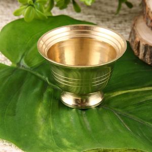 Petit bol en laiton traditionnel, tasse en métal artisanale, ustensile de cuisine décoratif, récipient rond poli, élégant et durable pour le service - Product Image 2