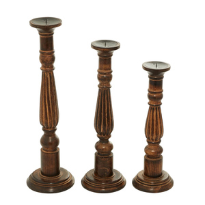 Vente en gros Usine personnalisée Grand bougeoir en bois fait de bois de manguier en Inde Long bougeoir pour la décoration de ferme - Product Image 2