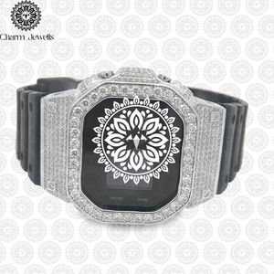 Charm Jewells Montre de luxe pour homme en acier inoxydable, boîtier de 40 mm, cadran en verre, mouvement mécanique analogique, bracelet en acier inoxydable, date automatique - Product Image 1