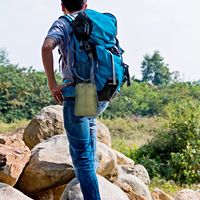 Hamac portable en nylon pour 2 personnes avec une charge maximale de 600 lb, moustiquaire extérieure pour la randonnée et le camping, lit suspendu camouflage