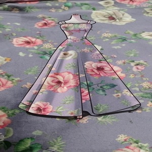 Tela de Algodón Cambray Orgánico Color Turquesa Rosa, Transpirable, Ligera, con Estampado Digital y Acabado Mate para Prendas de Vestir, Decoración del Hogar y Costura - Product Image 2