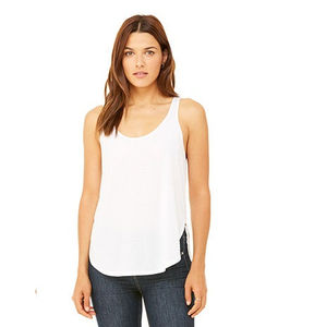 Débardeur de sport pour femme en maille unie avec dentelle, col rond, décontracté, respirant, en polyester et coton - Product Image 1