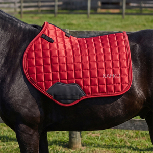 Ensemble de tapis de selle classique à contact étroit pour l'équitation, respirant, en tissu de coton anti-transpiration, avec marquages personnalisés - Product Image 1