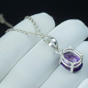 Collier en argent sterling 925 avec pendentif tanzanite bicolore style bohème, pierre de naissance de décembre, cadeau préféré, bijoux - Product Image 2