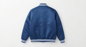 Veste bomber varsity pour homme avec logo personnalisé, imperméable, en polyester, boutonnée devant, pour l'hiver - Product Image 3
