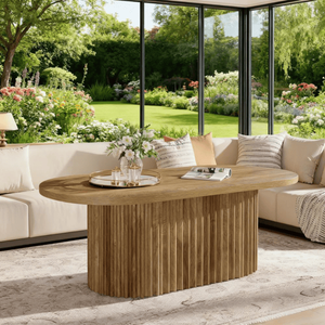 Tavolino da Caffè/Tea Convertibile in Stile Nordico con Piano in Marmo e Base in MDF per Soggiorno, Ideale per Piccoli Spazi - Product Image 1