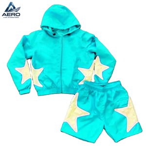Nouvelles tenues coupe-vent tendance 2026 de haute qualité pour sports de plein air, avec patch étoile personnalisé, style décontracté et fermeture éclair intégrale - Product Image 6