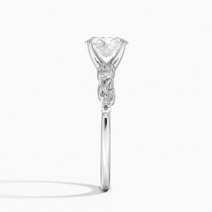 BOJ <b>Ring</b> 0108 Oval Cut 925 <b>Silver</b> Leaves and Buds Setting <b>Solitaire</b> Diamond <b>Ring</b> 2ct D Color VVS1 Moissanite GRA Certified - Product Image 3