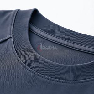 T-shirt unisexe épais à empiècements, personnalisable avec logo en silicone, style streetwear décontracté, vente en gros OEM directe usine - Product Image 3