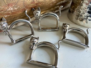 Cute <b>Cat</b> Shape Silver Finished Napkin <b>Ring</b> Ideal For Dining Table Decor And Stylish Table Setting Presentation From India - Product Image 3