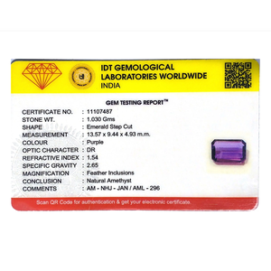 Natural Amethyst Gemstone 5.15 Carat Certified Wholesale Raw Purple Stone - Product Image 4