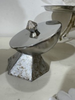 Ensemble de brûleurs d'encens en acier inoxydable en forme de diamant avec couvercle, écologique, durable, longue durée, aromathérapie, encens indien fait à la main