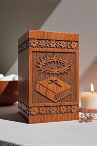 Handcrafted Rosewood American Style Eco-Friendly Durable Book Urn Personalized <b>Memorial</b> Keepsake <b>Box</b> for Cremation Ashes 200-220 - Product Image 1