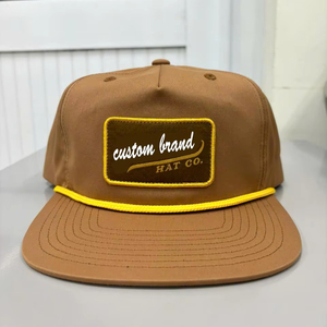 Gorra Snapback de Poliéster y Spandex con Logotipo Personalizado, Parche Tejido, Gorra de Cuerda de Alta Calidad R 256, Gorras de Cuerda con Diseño Personalizado - Product Image 1