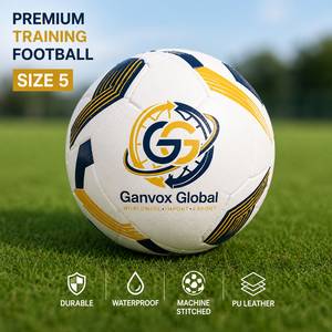 Size 5 Youth Training Football PU Leather Soccer Ball Machine Stitched Waterproof Rubber Bladder <b>Polybag</b> Packaging High for - Product Image 3