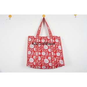 Bolso Tote Hecho a Mano en India, 100% Algodón, Rayado, con Asa Larga, para Mujer, Ecológico, Estilo Boho, Grande, para Compras y Exposiciones - Product Image 2