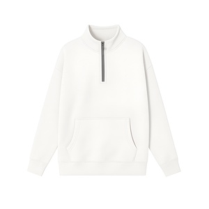 Top Selling 2025 High Quality <b>Men's</b> Fashion Clothing Outdoor Casual Relaxed Fit Quarter Zip <b>Pullover</b> <b>Men</b> Sweatshirts OEM Hoodies - Product Image 2