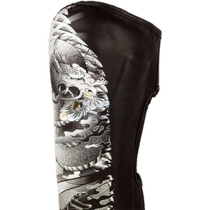Protège-tibias de boxe personnalisés à compression, prix de gros, respirants, haute élasticité, MMA, antidérapants, avec protection des pieds - Product Image 3