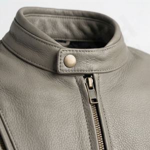 Veste universitaire d'hiver NAI-0528A en cuir véritable, style motard, avec capuche, pour motocycliste, tendance, en tissu non tissé, couleur personnalisable - Product Image 4