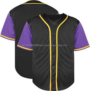 Men's and Women's Hip Hop Sports Blank Baseball Jersey Short Sleeve Plain Jersey <b>Shirt</b> for Baseball & Softball Wear - Product Image 1